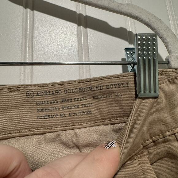 Adriano Goldschmied Standard Issue Khaki Pants Mens 30/32 - Picture 3 of 5